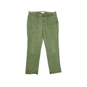 Madewell Olive Green Utility Cargo Straight Leg Pants Women’s Size 31 / 10” Rise